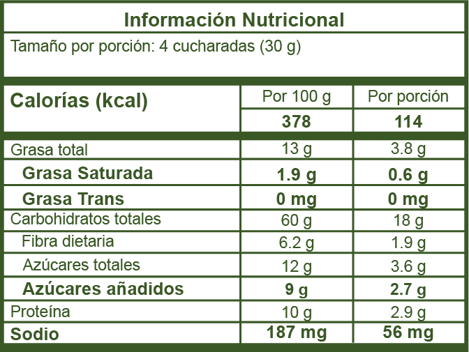 Cereal Manzana y Canela