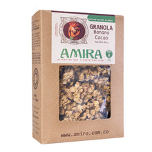 Cargar imagen en el visor de la galería, Amira Granola Caja 450 gramos Banano Cacao vista lateral