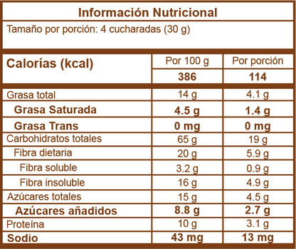 Granola Banano Cacao