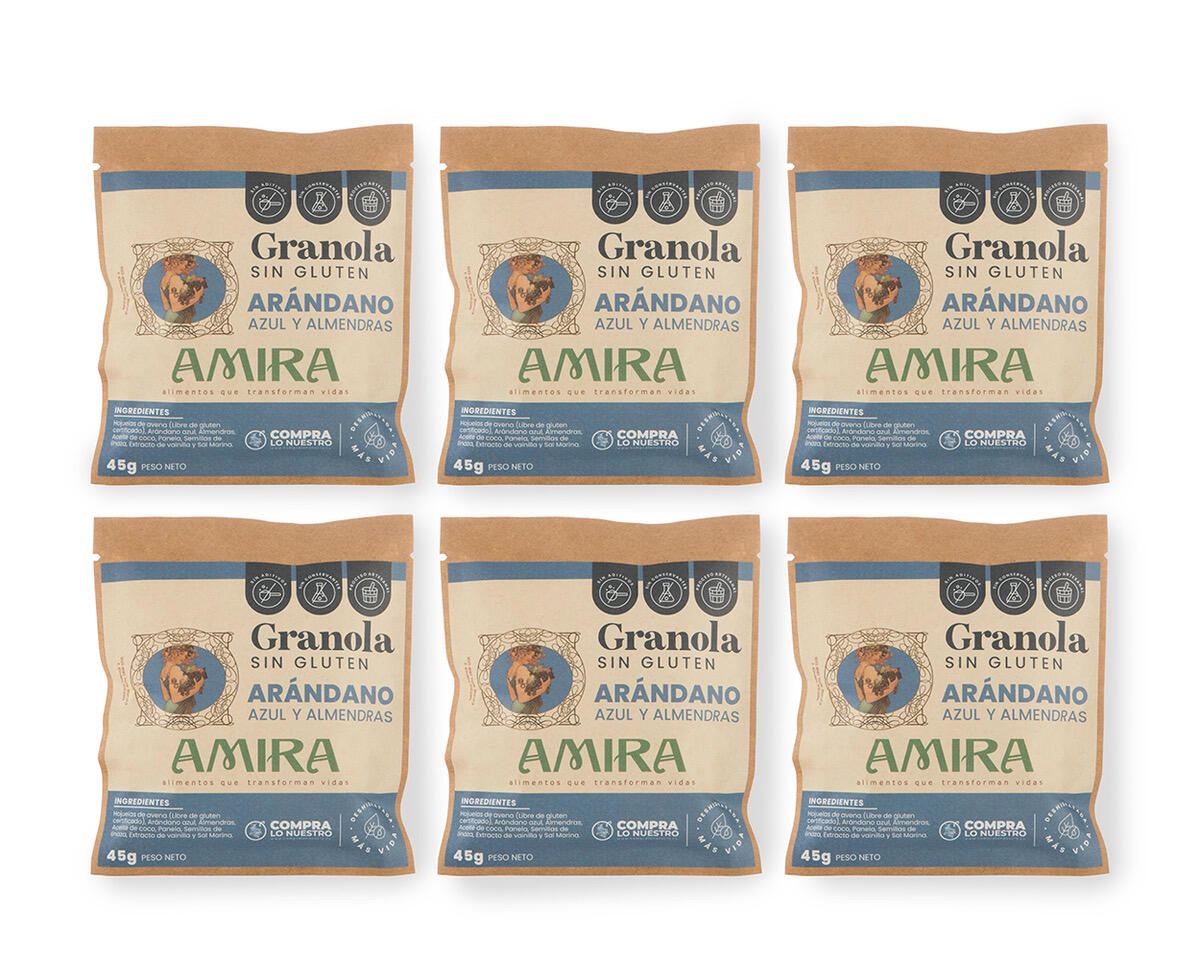 Granola Amira de Arándanos Azules y Almendras — Natural y Saludable