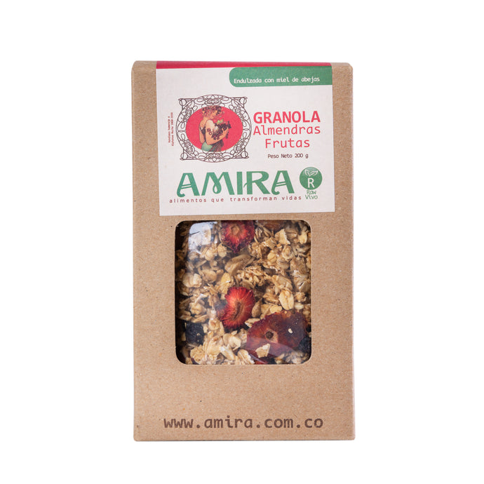 Amira Granola Caja 200 gramos Almendras y Frutas